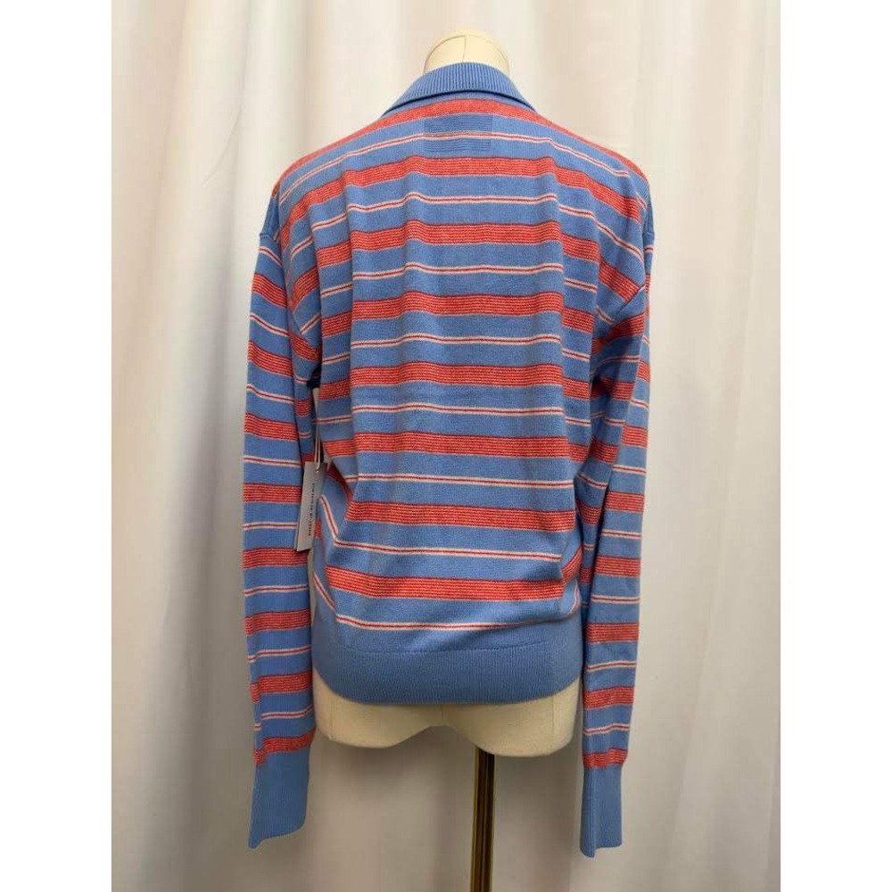 Guest in Residence Collegiate Stripe Polo Cashmere Sweater SMALL NWT - Picture 9 of 11